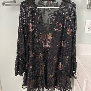 Free people falling flowers frock size xs